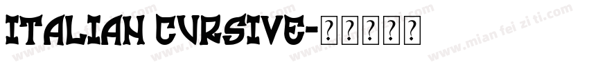 Italian cursive字体转换
